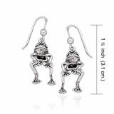 Moveable Frog Silver Silver Earrings TE2100 - Jewelry