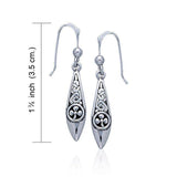 Celtic Knotwork Silver Shamrock Earrings TE2600 - Jewelry