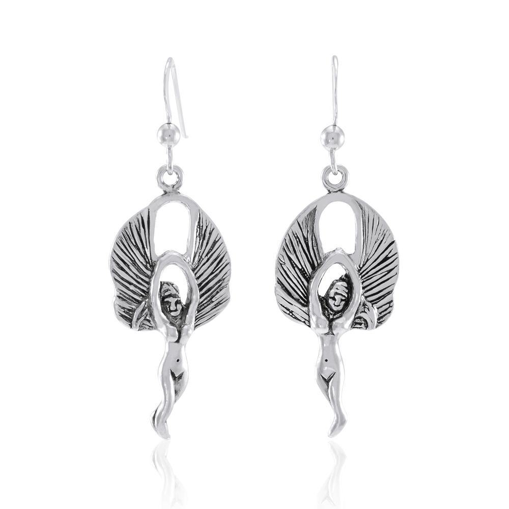 Flying Angel Sterling Silver Earrings TE280 - Jewelry