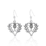 A beautiful glory of Scotland ~ Sterling Silver Jewelry Scottish Thistle Earrings TE2874 - Jewelry