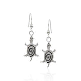 Spiral Turtle Sterling Silver Earrings TE674 - Jewelry