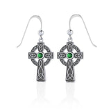 A beautiful statement of pride and faith ~ Sterling Silver Jewelry Celtic Cross Hook Earrings TER075 - Jewelry