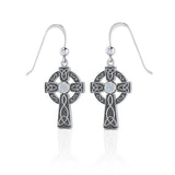 A beautiful statement of pride and faith ~ Sterling Silver Jewelry Celtic Cross Hook Earrings TER075 - Jewelry