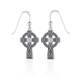 Sterling Silver Jewelry Celtic Cross Hook Earrings TER075 - Jewelry