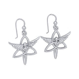 Angel Trinity Knot Sterling Silver Earrings TER1074 - Jewelry