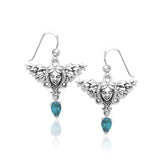 Angel Earrings with Dangling Gemstone TER1075 - Jewelry