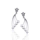 Wish Upon a Shooting Star ~ Sterling Silver Brilliant Earrings Jewelry TER1230 - Jewelry