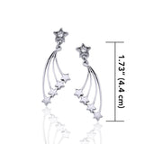 Wish Upon a Shooting Star ~ Sterling Silver Brilliant Earrings Jewelry TER1230 - Jewelry
