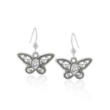 Delighted of the butterfly beauty ~ Sterling Silver Jewelry Earrings with Gemstone TER1237 - Jewelry
