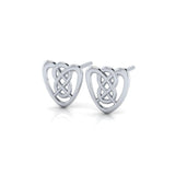 Celtic Heart Post Earrings TER1655 - Jewelry