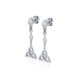 Celtic Trinity Knot Silver Post Earrings TER1679 - Jewelry