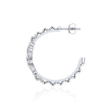 Celtic  Knot Silver Hoop Post Earrings TER1680 - Jewelry
