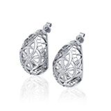 Celtic Four Point Knot Silver Post Earrings TER1681 - Jewelry