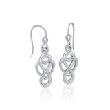 Celtic Infinity with Heart Sterling Silver Earrings TER1686 - Jewelry