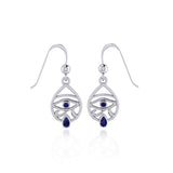 Eye of Horus Silver Earrings with Gemstone TER1688