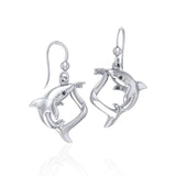 Big Eye Thresher Shark Sterling Silver With Gemstones Earrings TER1697 - Jewelry