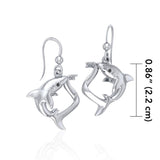 Big Eye Thresher Shark Sterling Silver With Gemstones Earrings TER1697 - Jewelry