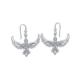 Phoenix with Fleur De Lis Sterling Silver Earrings TER1703 - Jewelry