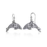 The joy of the gentle giants ~ Sterling Silver Dolphin Filigree Hook Earrings Jewelry TER1704 - Jewelry