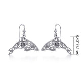 The joy of the gentle giants ~ Sterling Silver Dolphin Filigree Hook Earrings Jewelry TER1704 - Jewelry