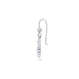 Be like yourself ~ Sterling Silver Like Icon Heart Earrings with Gemstones TER1709 - Jewelry