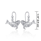 Tranquil guardians of the sea ~ Sterling Silver Whale Filigree Hook Earrings Jewelry TER1711 - Jewelry