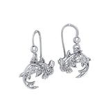 Fierce eminence ~ Sterling Silver Hammerhead Shark Filigree Earrings Jewelry TER1713 - Jewelry