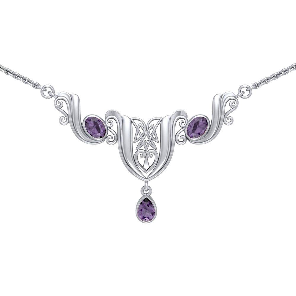 A Perfect Tulip Love Necklace Purple TN051 - Jewelry