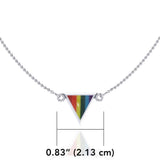 Rainbow Triangle Silver Necklace TN073 - Jewelry