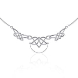 Celtic Knotwork Silver Necklace with Charm Holder TN121 - Jewelry