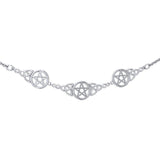 Five-Pointed Star Sterling Silver Necklace TN163