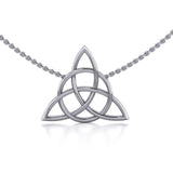 Celtic Knotwork Silver Triquetra Necklace TNC038