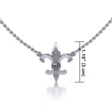 Fleur-de-Lis regal and historical touch ~ Sterling Silver Jewelry Necklace TNC054 - Jewelry