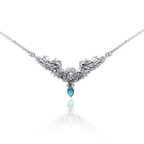 Angel Necklace with Dangling Gemstone TNC290 - Jewelry