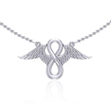 Angel Wings with Infinity Sterling Silver Necklace TNC445