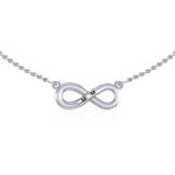 Infinity Love For Mom Silver Necklace with Single Gem TNC459 - Jewelry