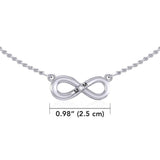 Infinity Love For Mom Silver Necklace with Single Gem TNC459 - Jewelry