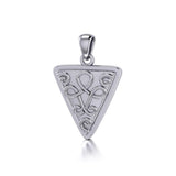 Celtic Knotwork Silver Triangle Pendant TP1085