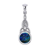 Triquetra Silver Pendant with Gem TP2937 - Jewelry