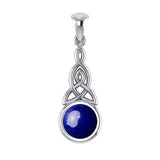 Triquetra Silver Pendant with Gem TP2937 - Jewelry