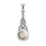 Triquetra Silver Pendant with Gem TP2937 - Jewelry