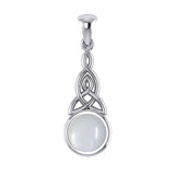 Triquetra Silver Pendant with Gem TP2937 - Jewelry