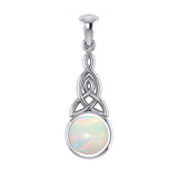 Triquetra Silver Pendant with Gem TP2937 - Jewelry