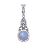 Triquetra Silver Pendant with Gem TP2937 - Jewelry