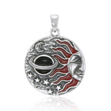 Sun in The Galaxy Silver pendant with Enamel TP3140 - Jewelry