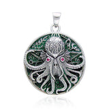 Great Cthulhu Silver Pendant by Oberon Zell TP3285 peterstone.