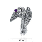 In the eyes of an Angel ~Sterling Silver Jewelry Pendant with Gemstone TP3578 - Jewelry