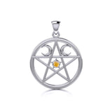 Silver The Star Pendant TP469 - Jewelry