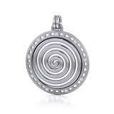 Avalon's Sprial Silver Pendant with Gemstone TPD2679