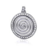 Avalon's Sprial Silver Pendant with Gemstone TPD2679 - Jewelry
